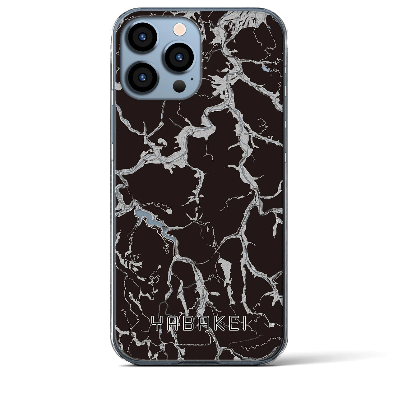 【耶馬渓(大分県)】地図柄iPhoneケース(クリアタイプ)