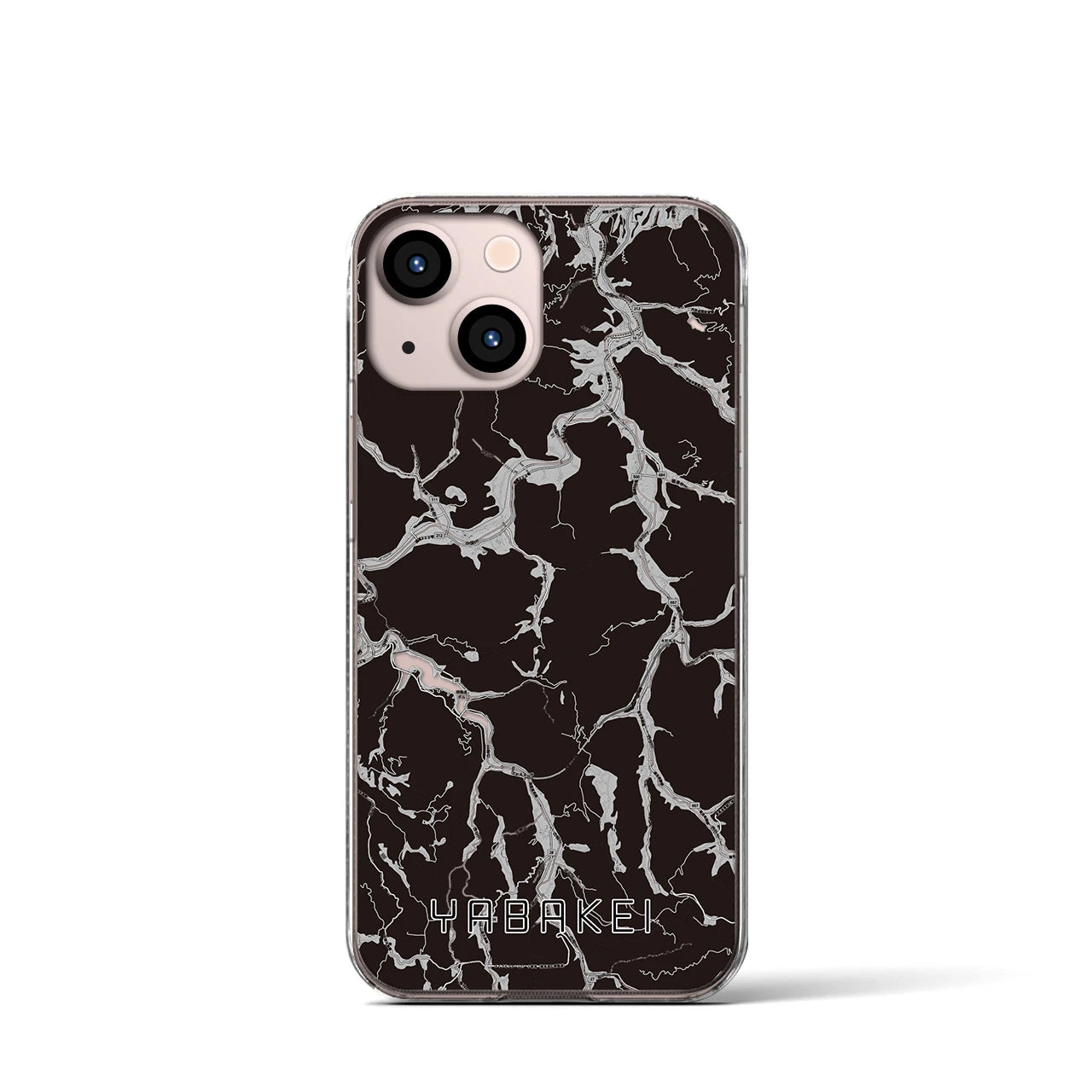 【耶馬渓(大分県)】地図柄iPhoneケース(クリアタイプ)