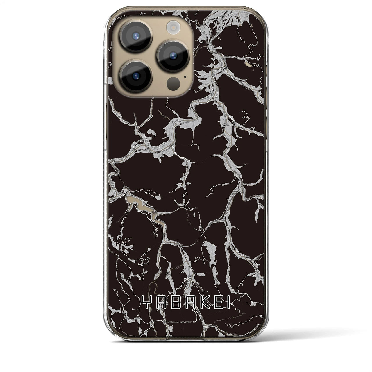 【耶馬渓(大分県)】地図柄iPhoneケース(クリアタイプ)