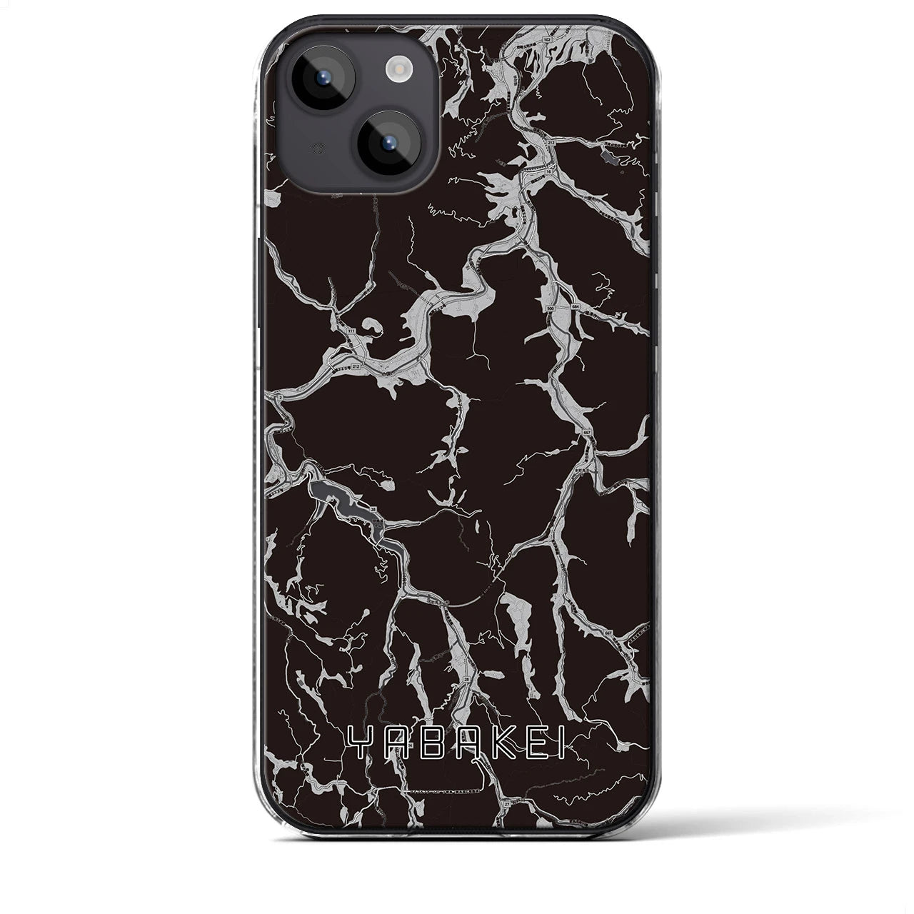 【耶馬渓(大分県)】地図柄iPhoneケース(クリアタイプ)