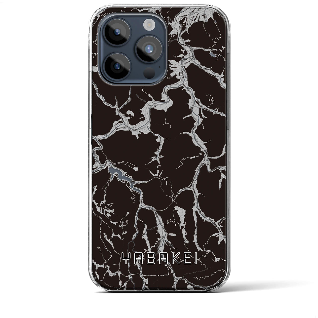 【耶馬渓(大分県)】地図柄iPhoneケース(クリアタイプ)