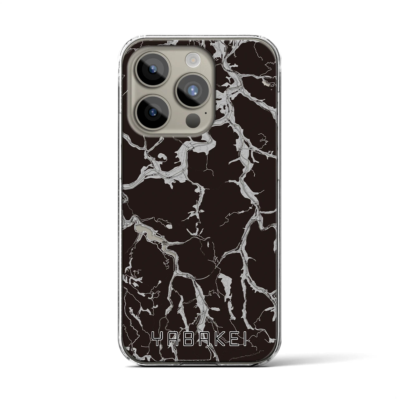 【耶馬渓(大分県)】地図柄iPhoneケース(クリアタイプ)