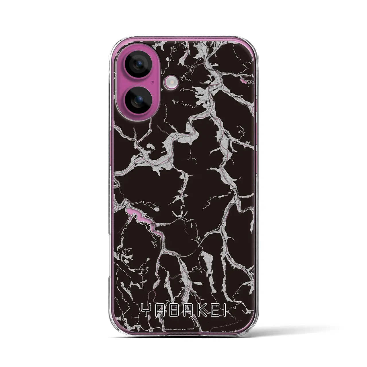 【耶馬渓(大分県)】地図柄iPhoneケース(クリアタイプ)