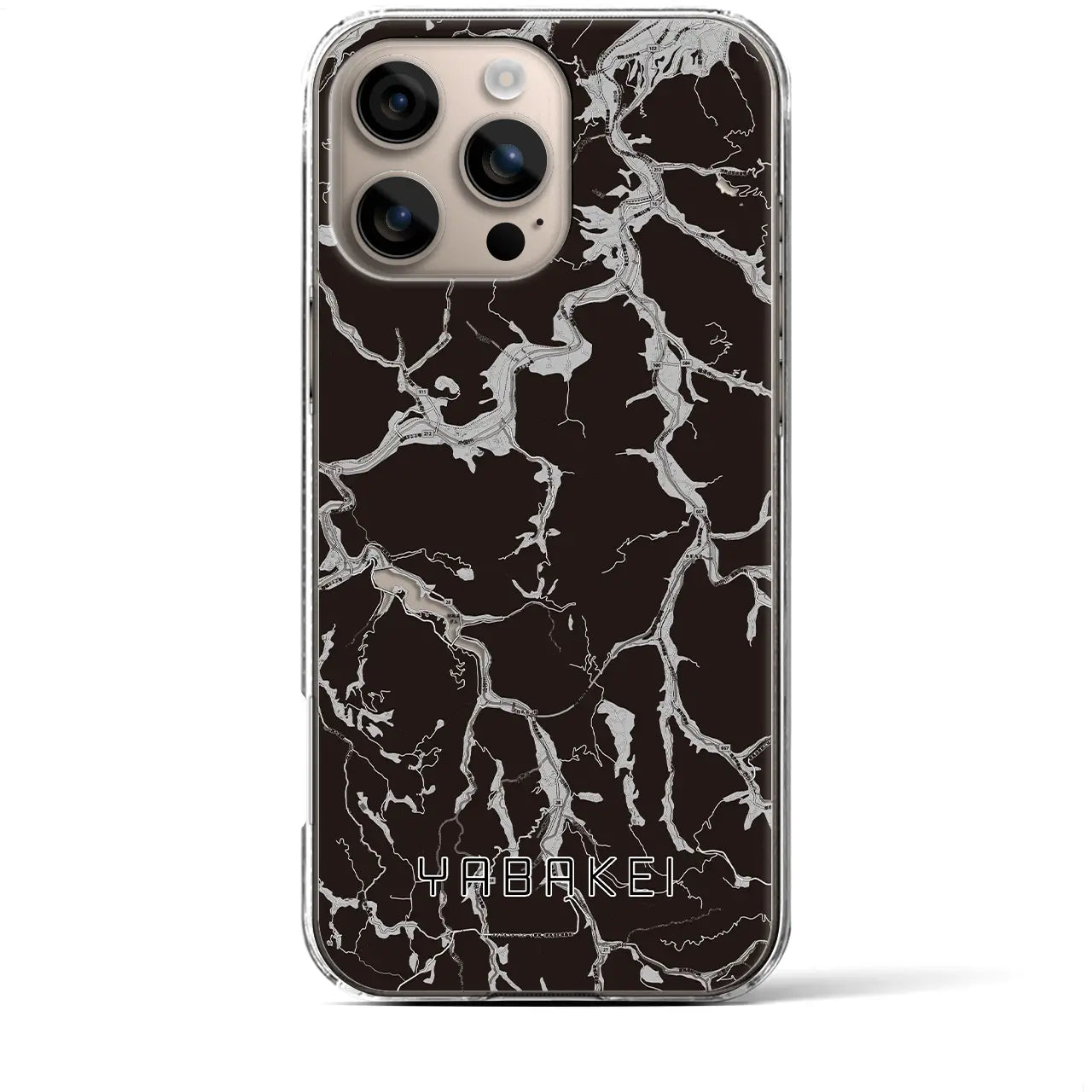 【耶馬渓(大分県)】地図柄iPhoneケース(クリアタイプ)