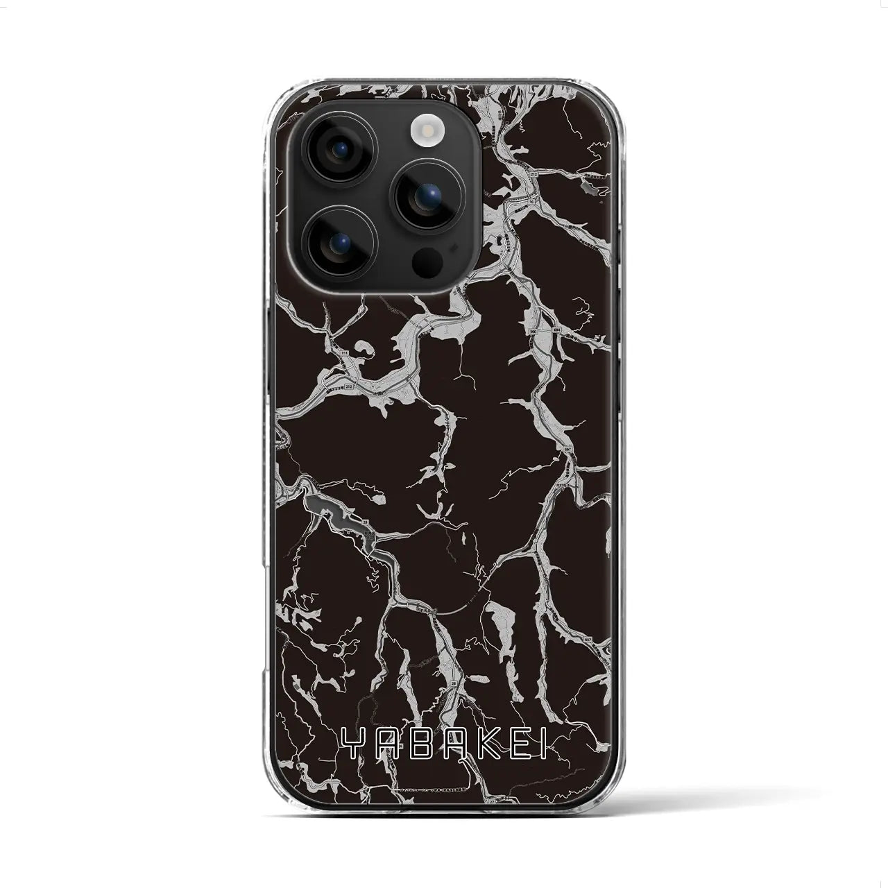 【耶馬渓(大分県)】地図柄iPhoneケース(クリアタイプ)