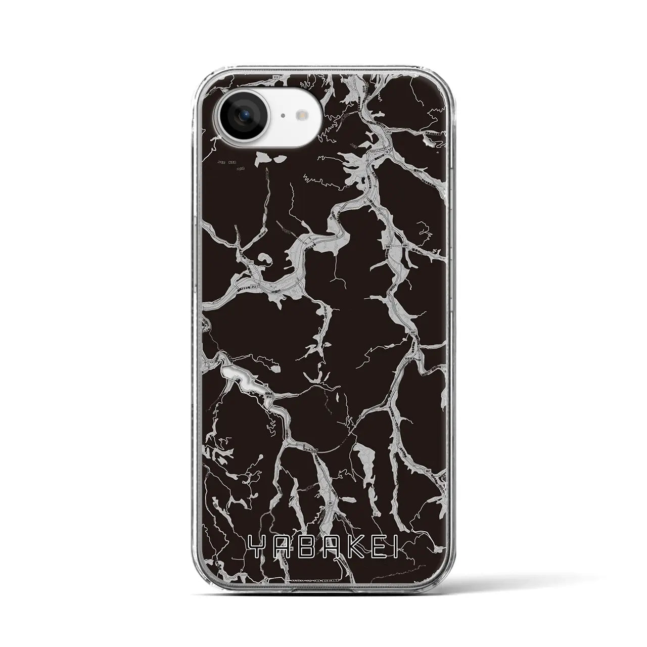 【耶馬渓(大分県)】地図柄iPhoneケース(クリアタイプ)