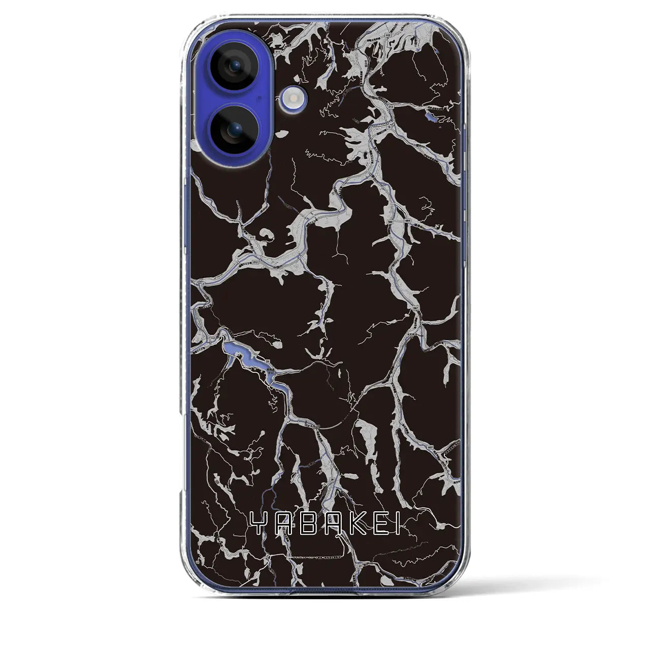 【耶馬渓(大分県)】地図柄iPhoneケース(クリアタイプ)