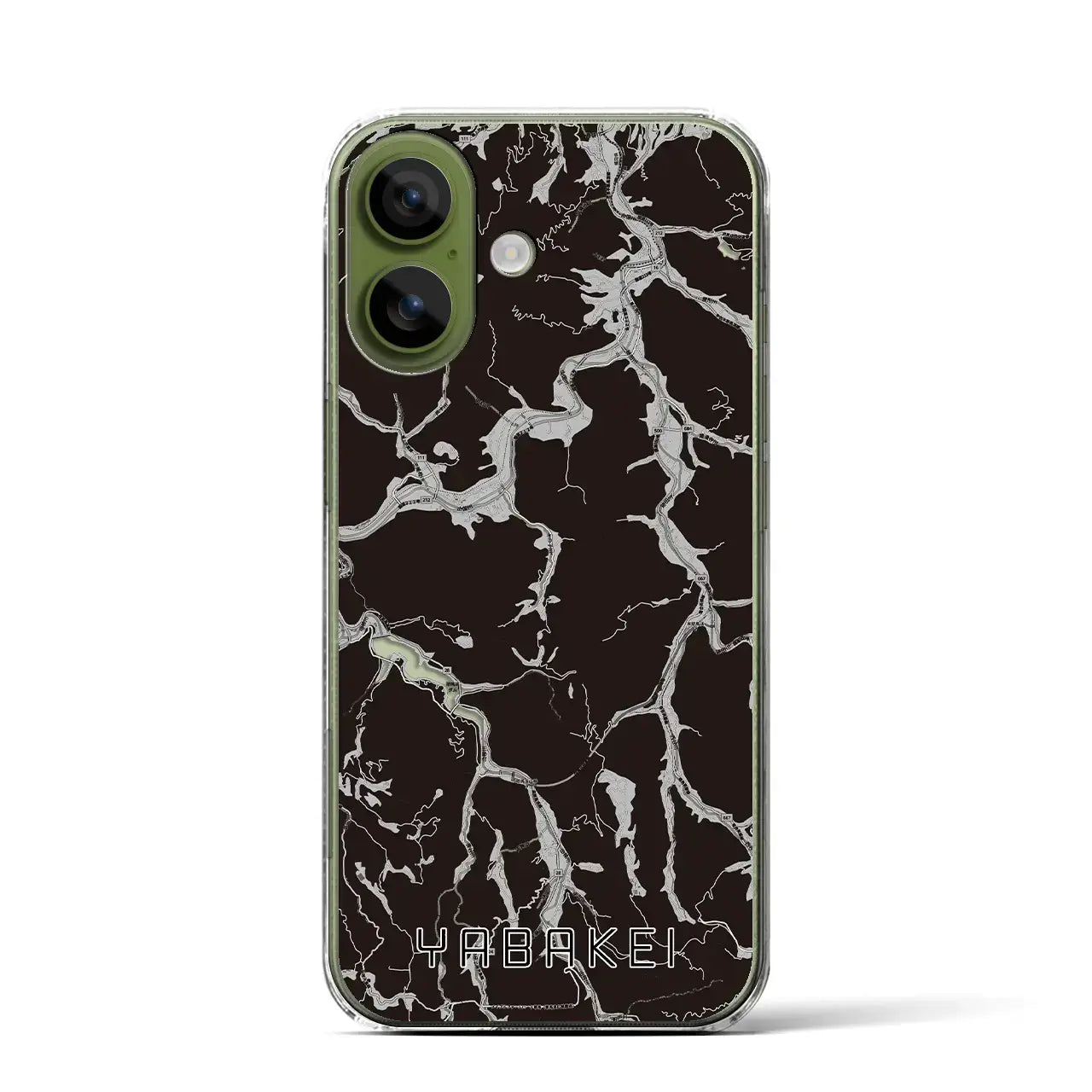 【耶馬渓(大分県)】地図柄iPhoneケース(クリアタイプ)