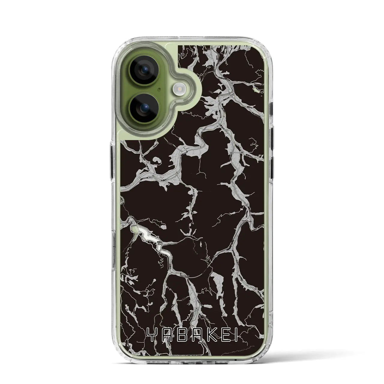 【耶馬渓(大分県)】地図柄iPhoneケース(MagSafeタイプ)