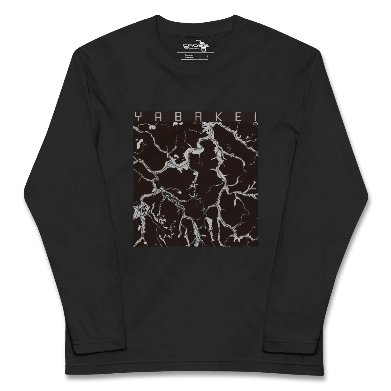 【耶馬渓(大分県)】地図柄ロングスリーブTシャツ