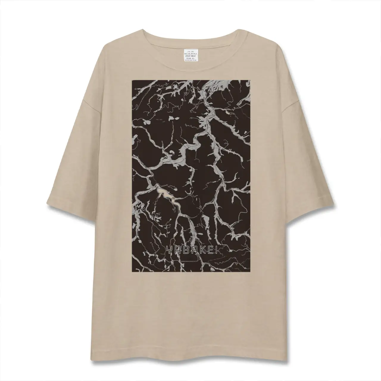 【耶馬渓(大分県)】地図柄ビッグシルエットTシャツ