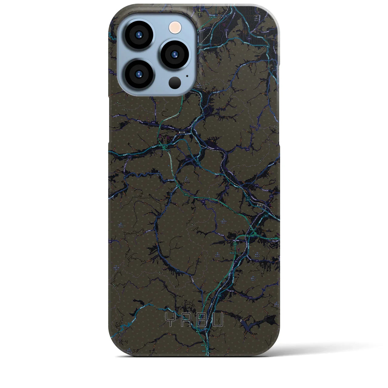 【養父(兵庫県)】地図柄iPhoneケース(バックカバータイプ)