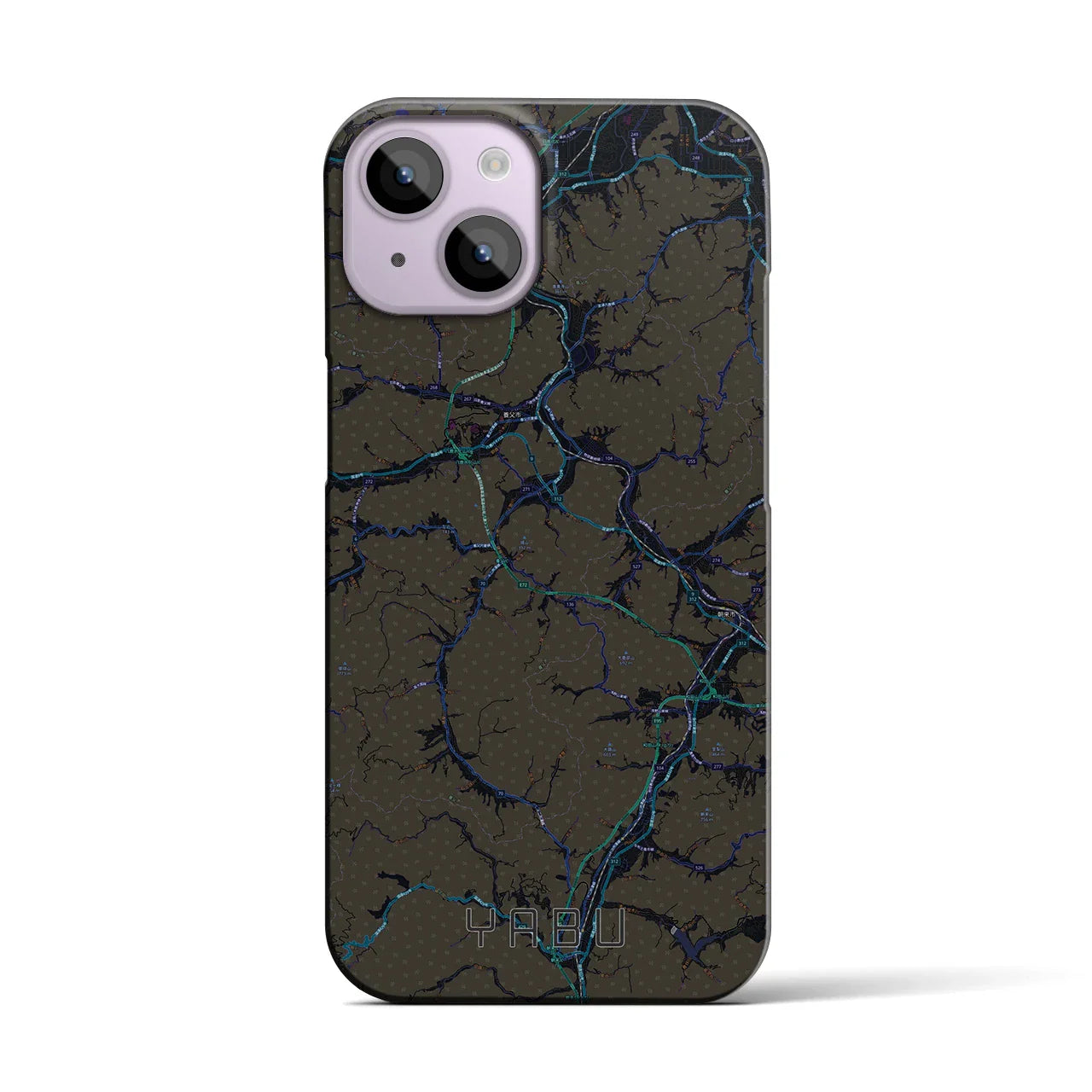 【養父(兵庫県)】地図柄iPhoneケース(バックカバータイプ)