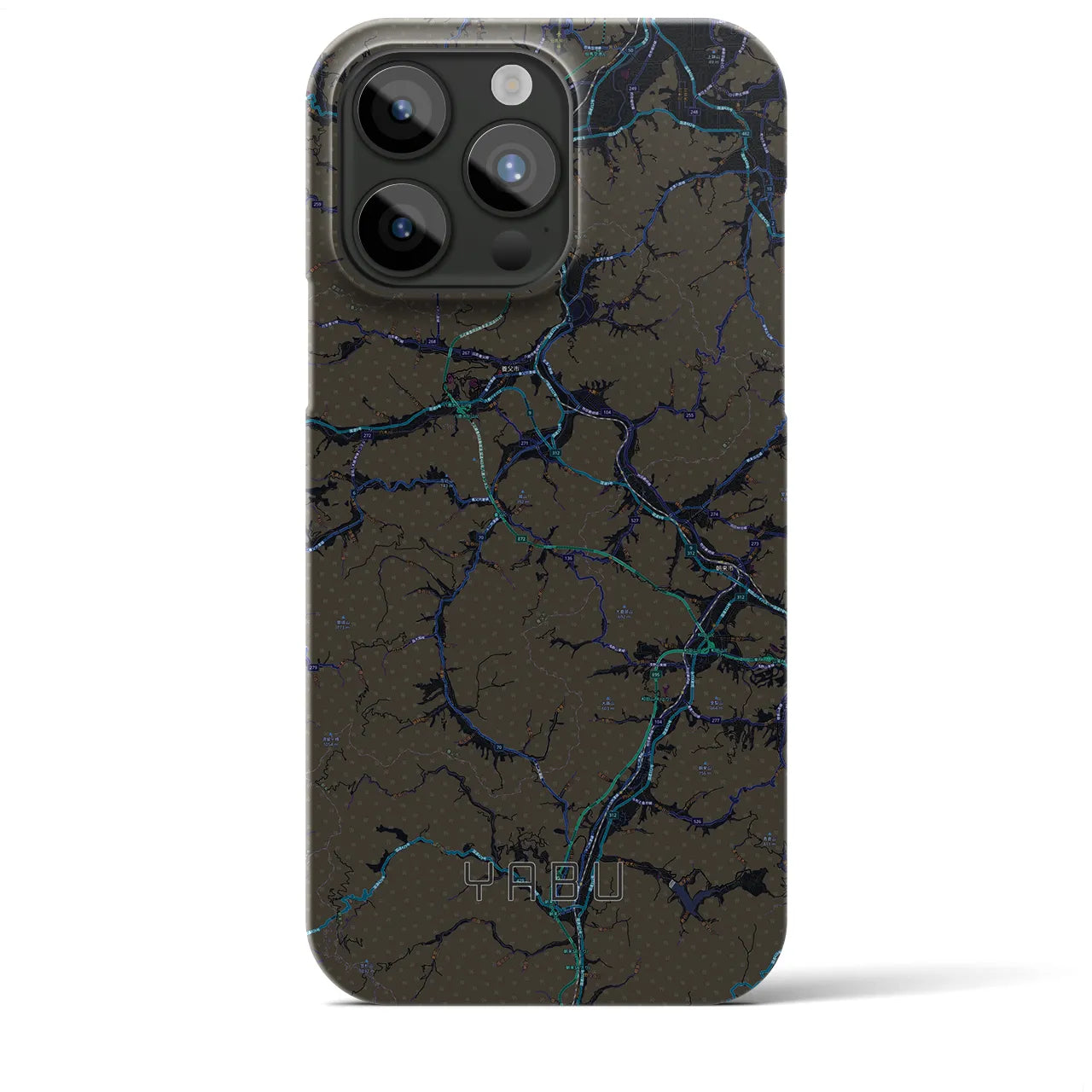 【養父(兵庫県)】地図柄iPhoneケース(バックカバータイプ)