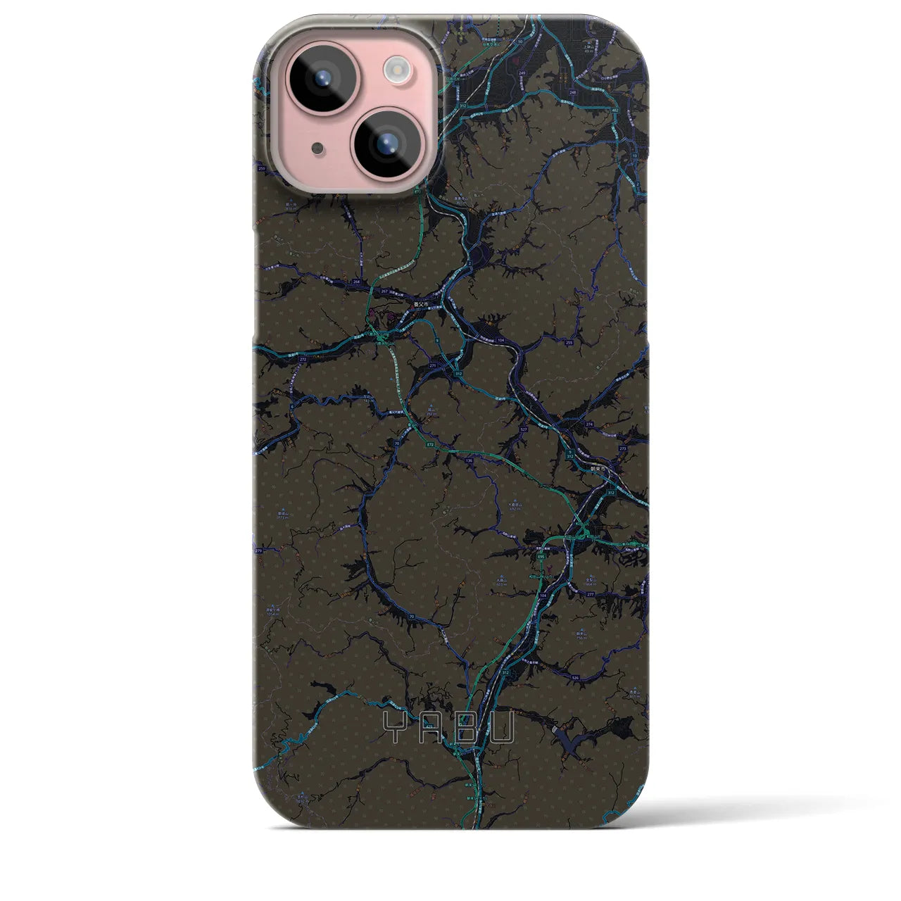 【養父(兵庫県)】地図柄iPhoneケース(バックカバータイプ)