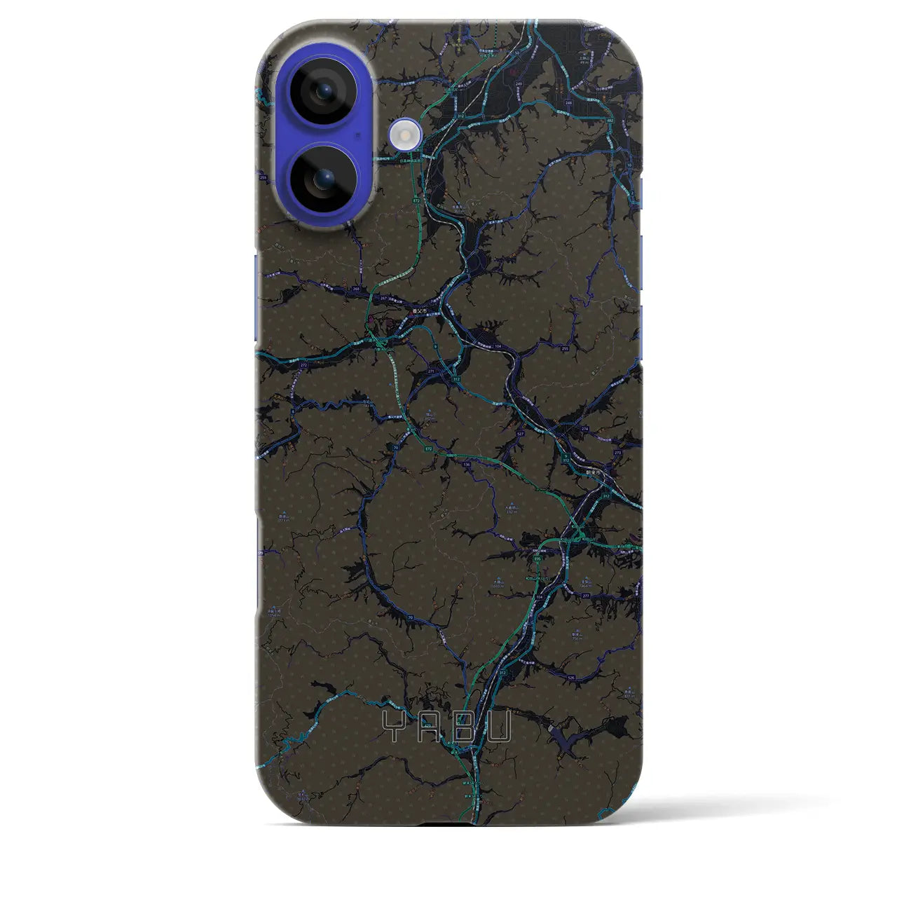 【養父(兵庫県)】地図柄iPhoneケース(バックカバータイプ)