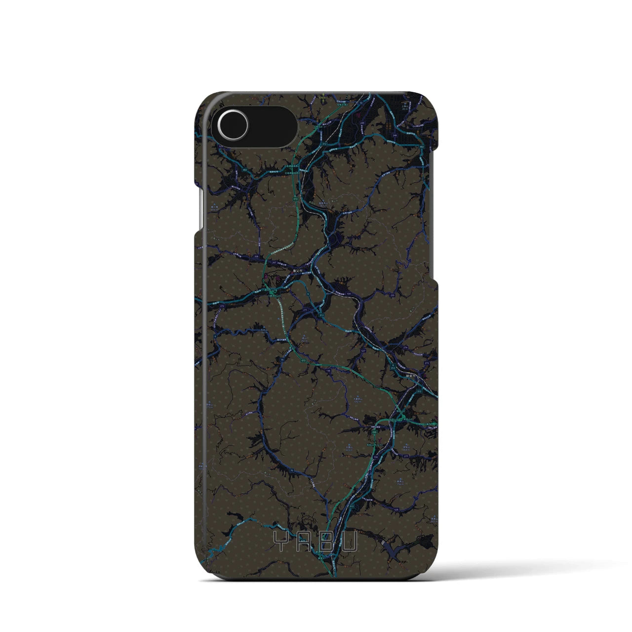 【養父(兵庫県)】地図柄iPhoneケース(バックカバータイプ)