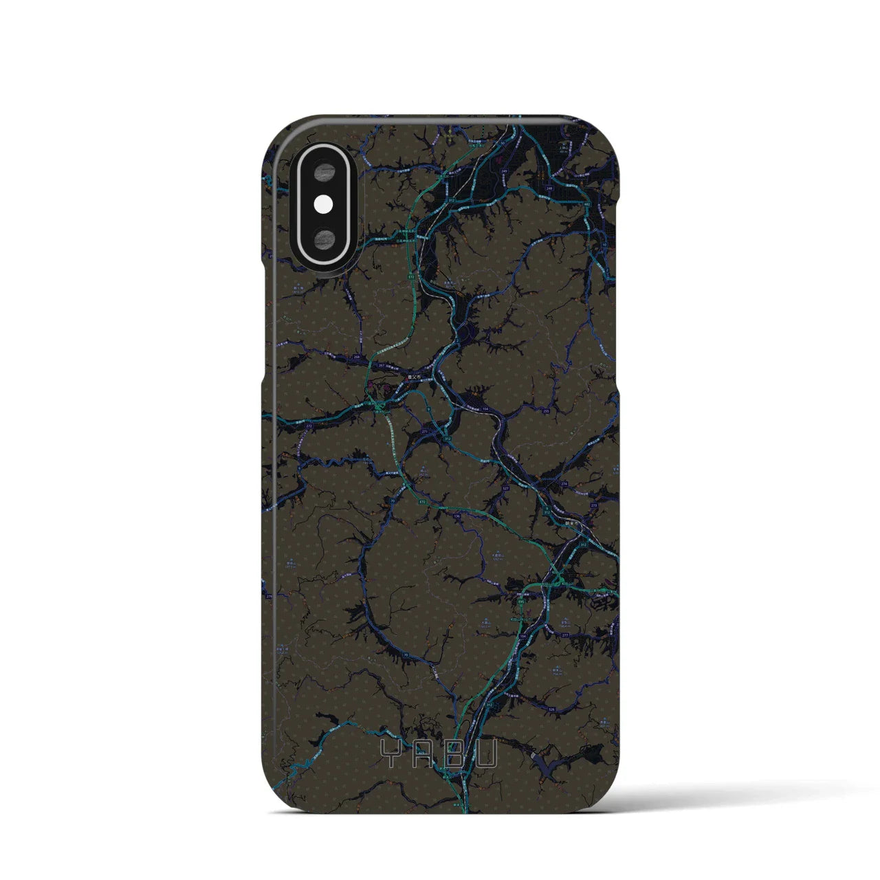 【養父(兵庫県)】地図柄iPhoneケース(バックカバータイプ)