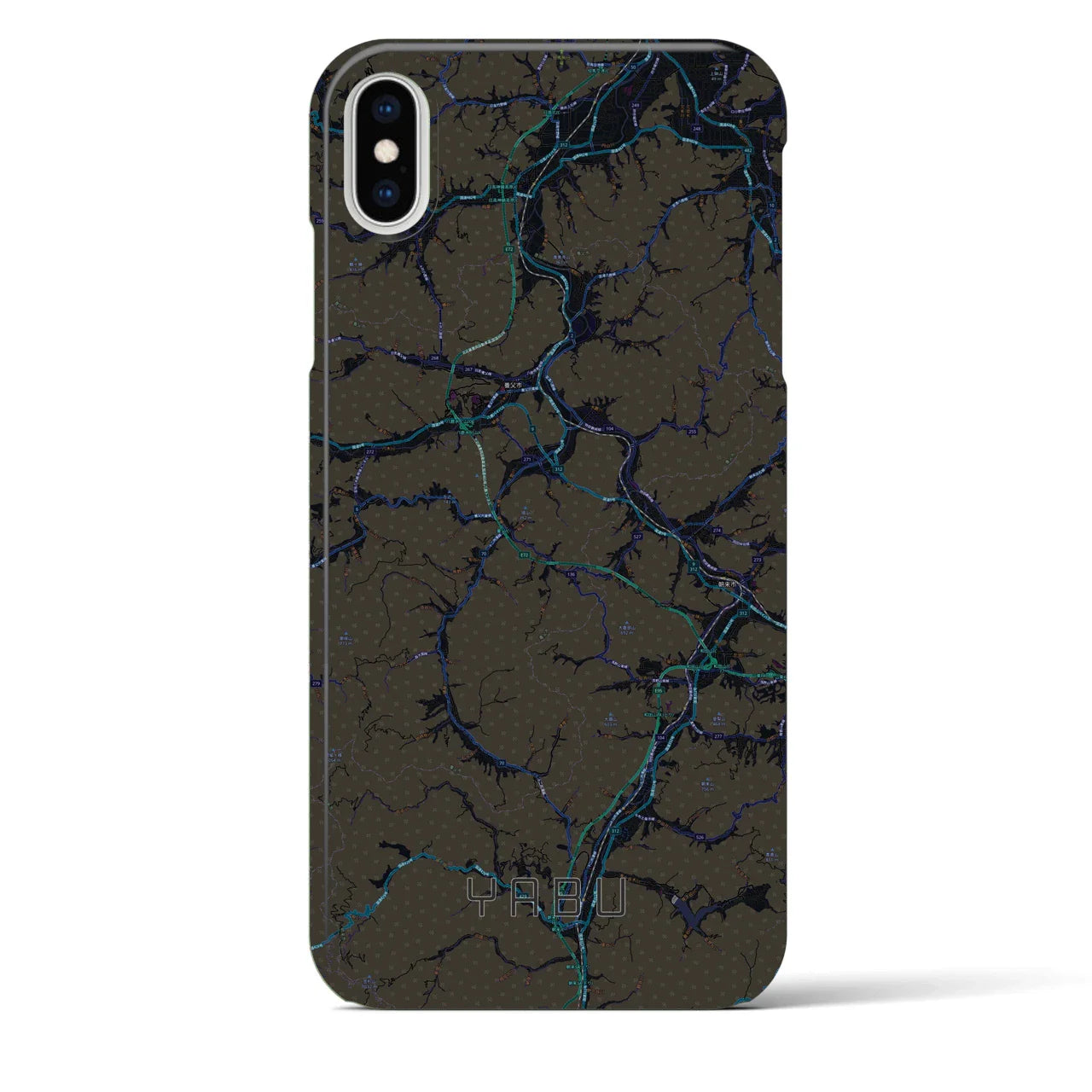 【養父(兵庫県)】地図柄iPhoneケース(バックカバータイプ)