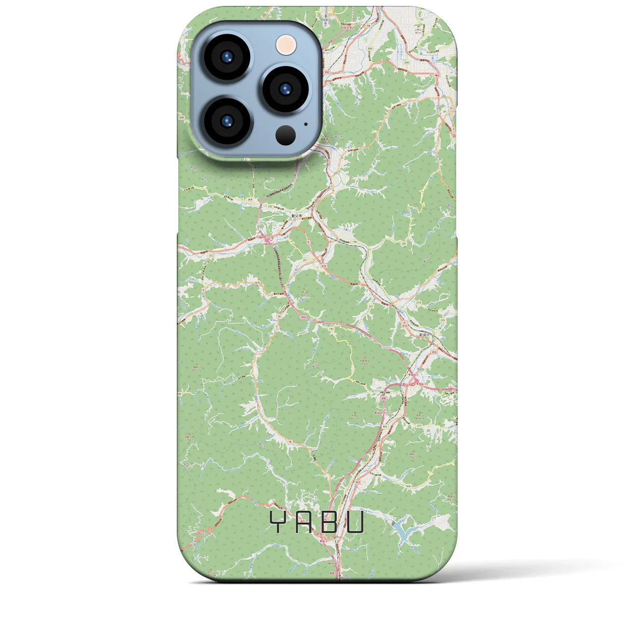 【養父(兵庫県)】地図柄iPhoneケース(バックカバータイプ)