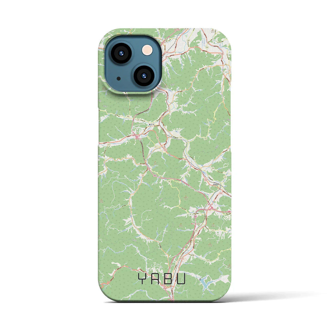 【養父(兵庫県)】地図柄iPhoneケース(バックカバータイプ)
