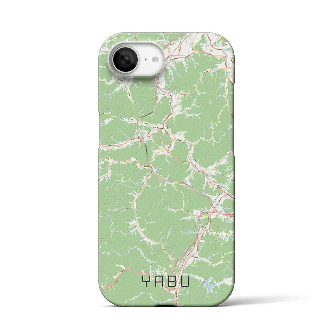 【養父(兵庫県)】地図柄iPhoneケース(バックカバータイプ)