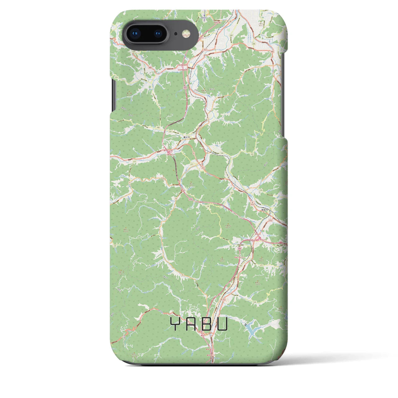【養父(兵庫県)】地図柄iPhoneケース(バックカバータイプ)