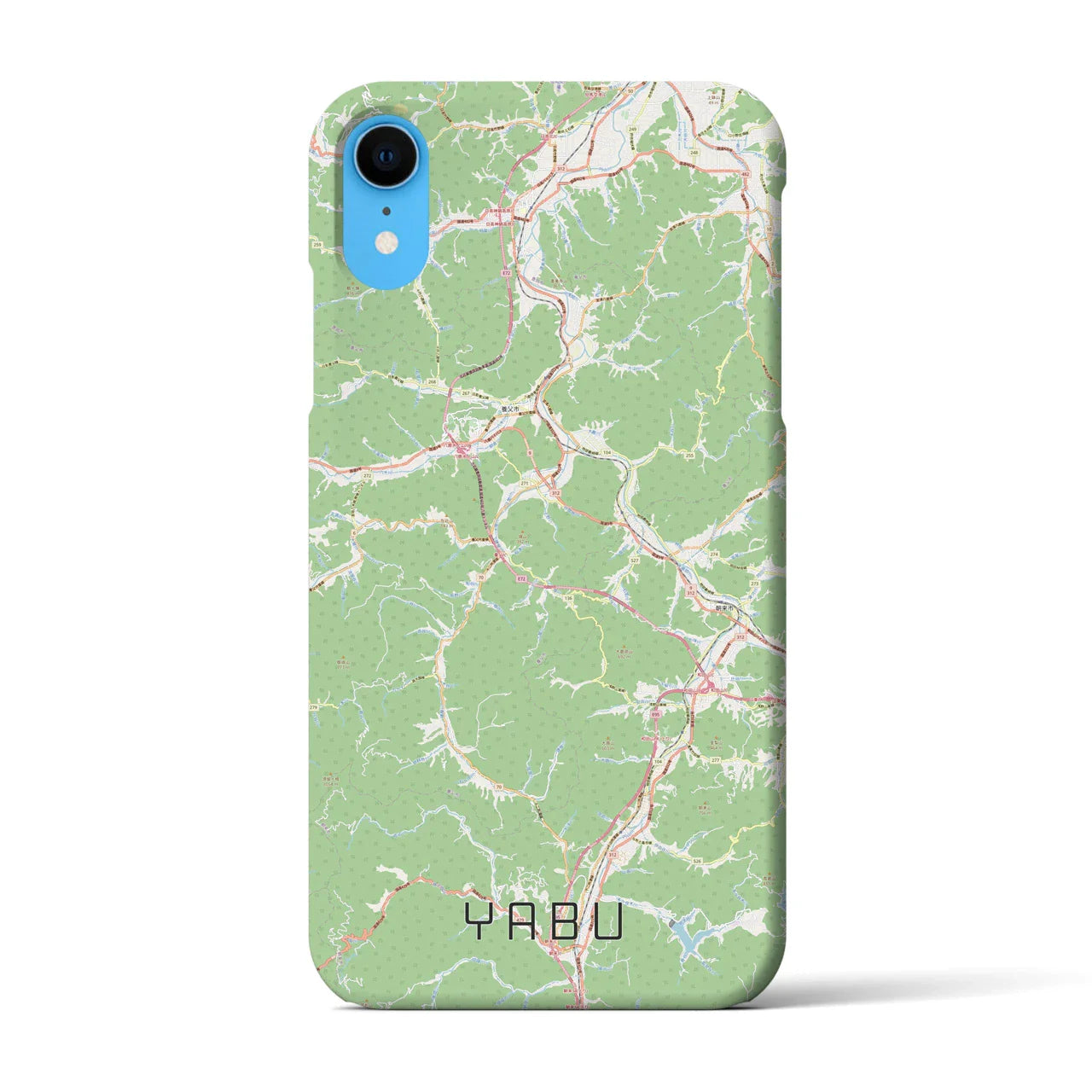 【養父(兵庫県)】地図柄iPhoneケース(バックカバータイプ)