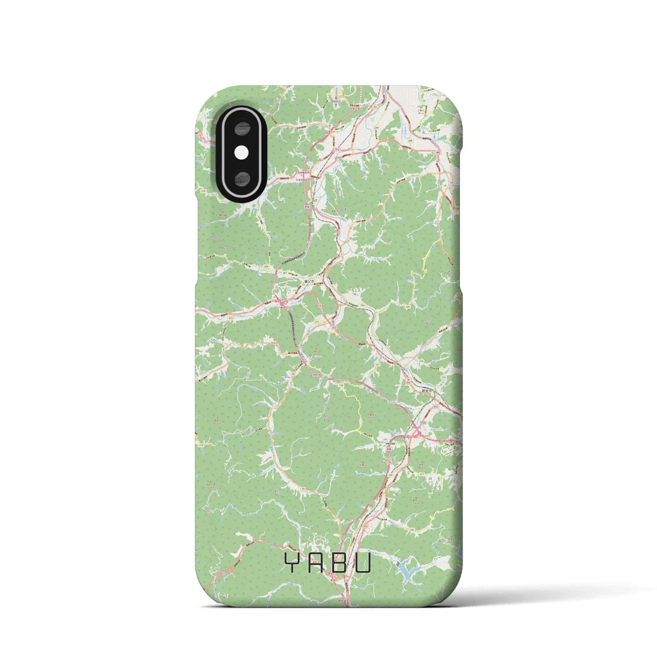 【養父(兵庫県)】地図柄iPhoneケース(バックカバータイプ)
