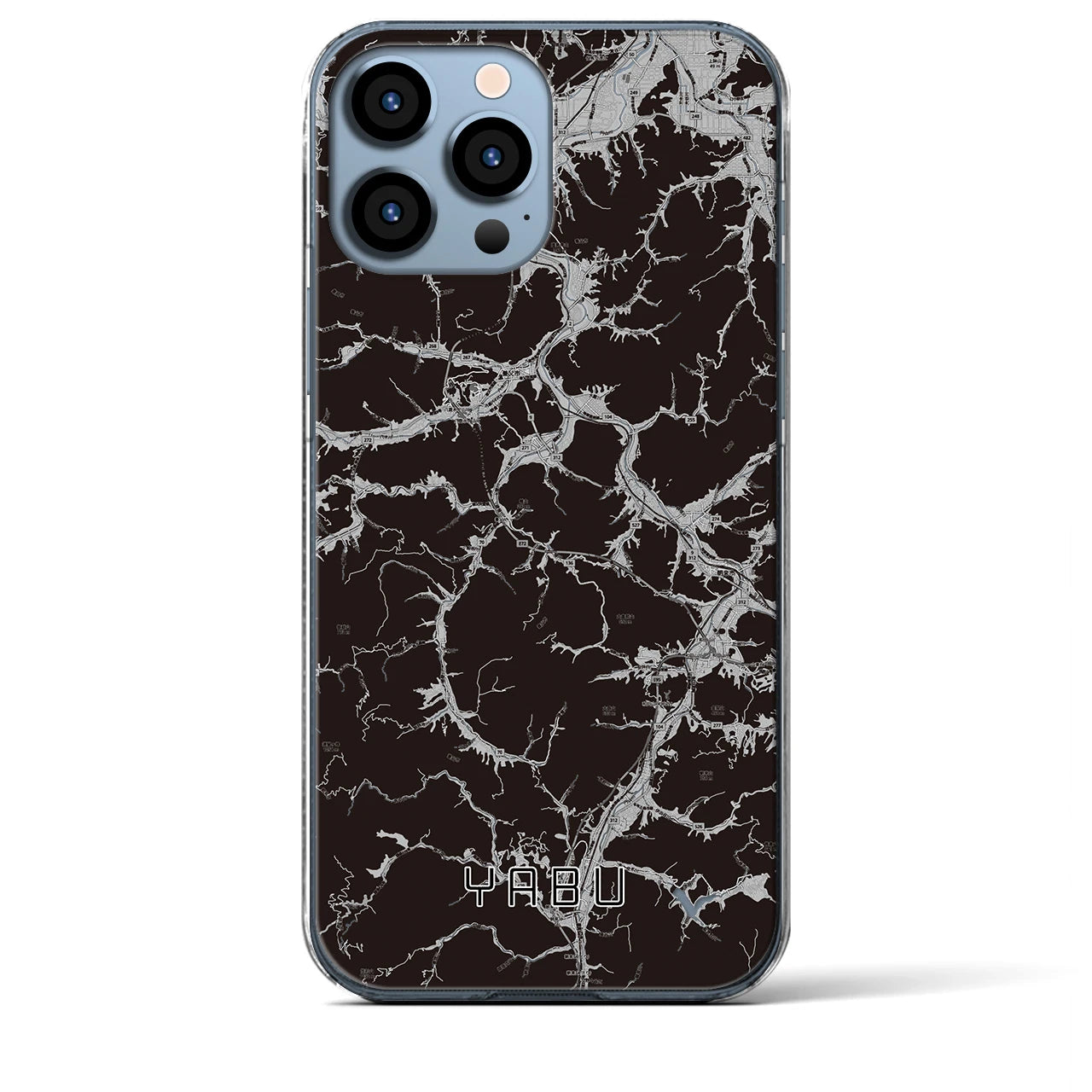 【養父(兵庫県)】地図柄iPhoneケース(クリアタイプ)