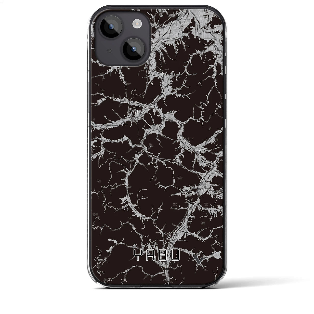 【養父(兵庫県)】地図柄iPhoneケース(クリアタイプ)