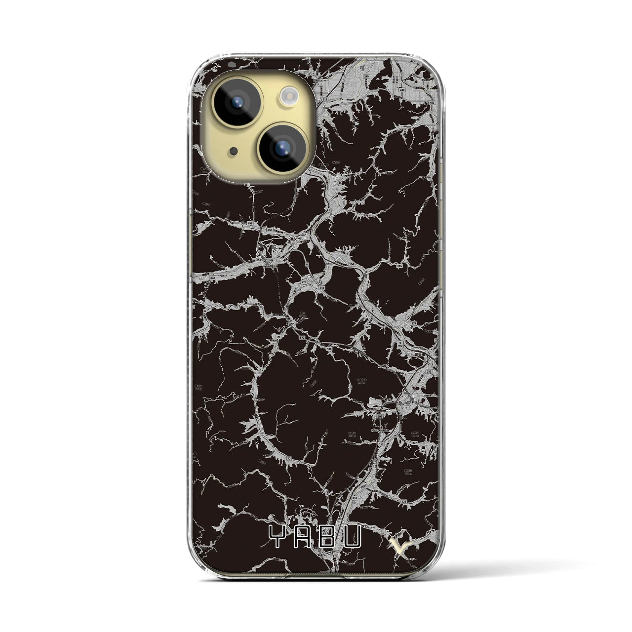 【養父(兵庫県)】地図柄iPhoneケース(クリアタイプ)