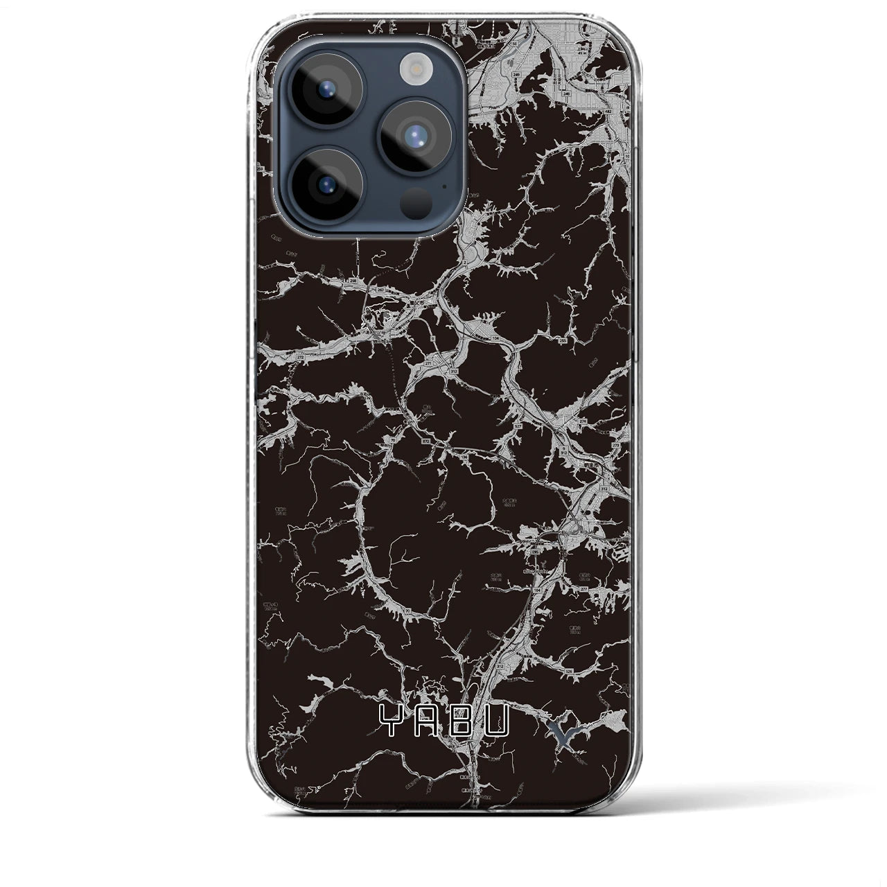 【養父(兵庫県)】地図柄iPhoneケース(クリアタイプ)