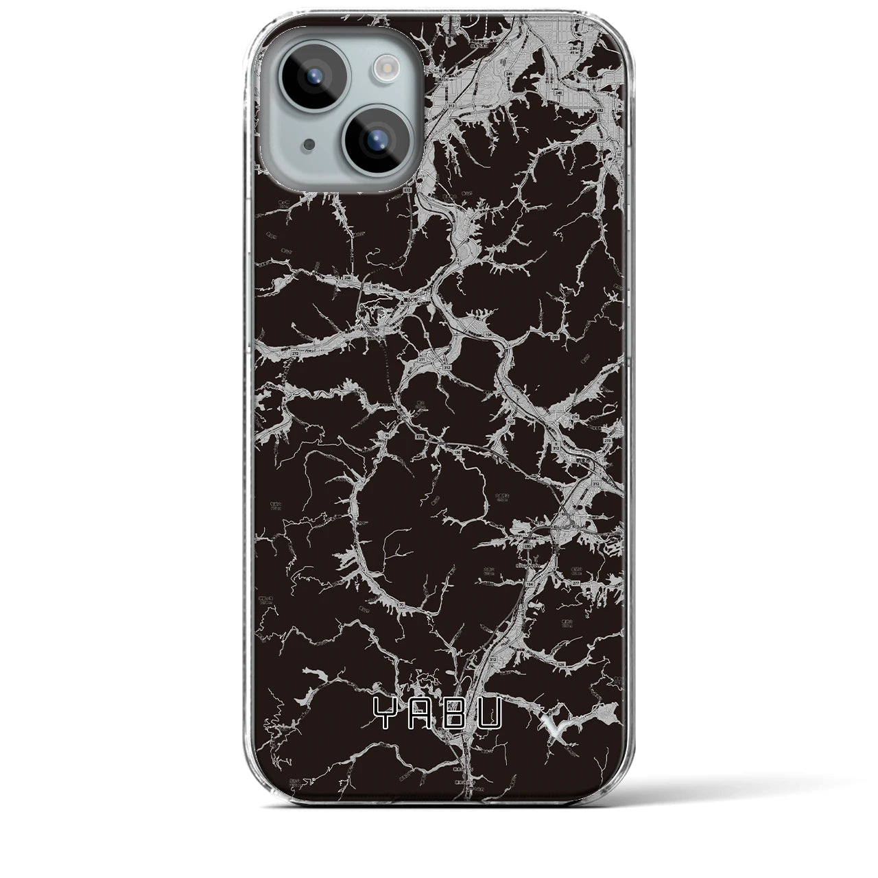 【養父(兵庫県)】地図柄iPhoneケース(クリアタイプ)