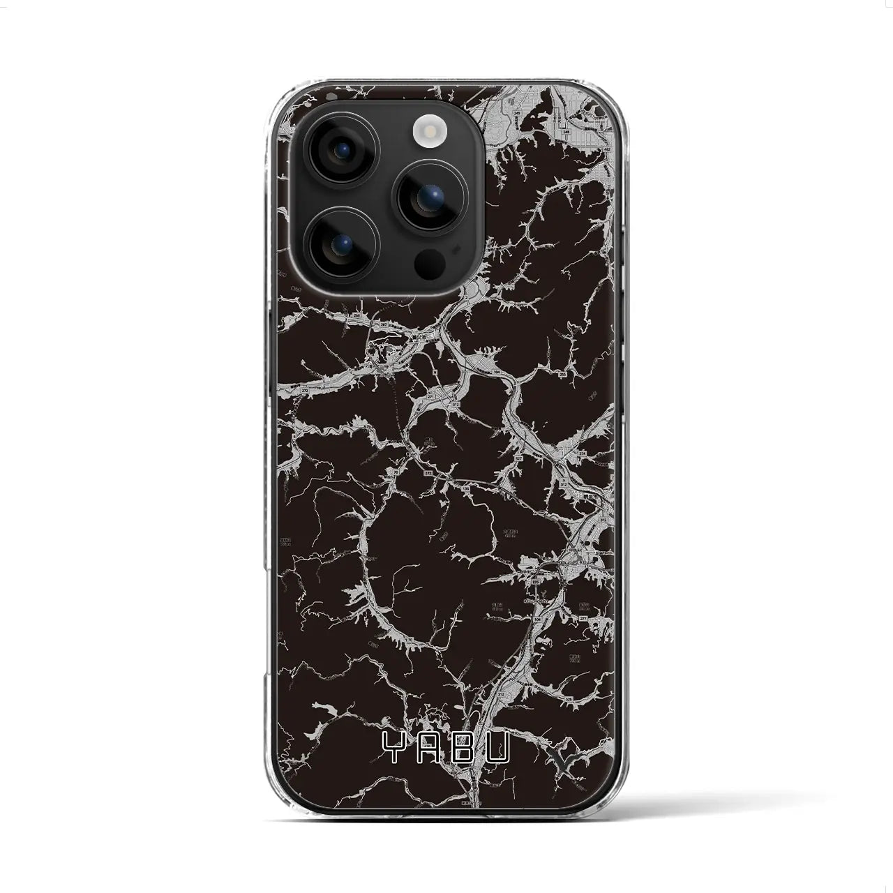 【養父(兵庫県)】地図柄iPhoneケース(クリアタイプ)