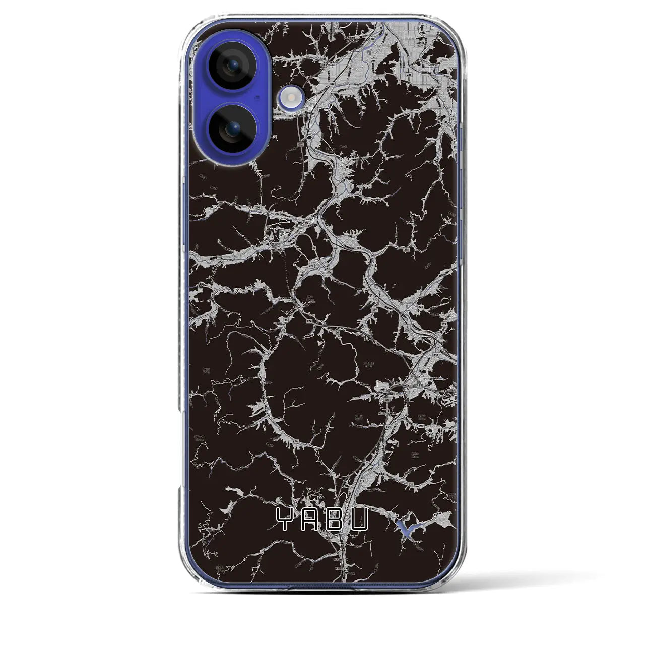 【養父(兵庫県)】地図柄iPhoneケース(クリアタイプ)