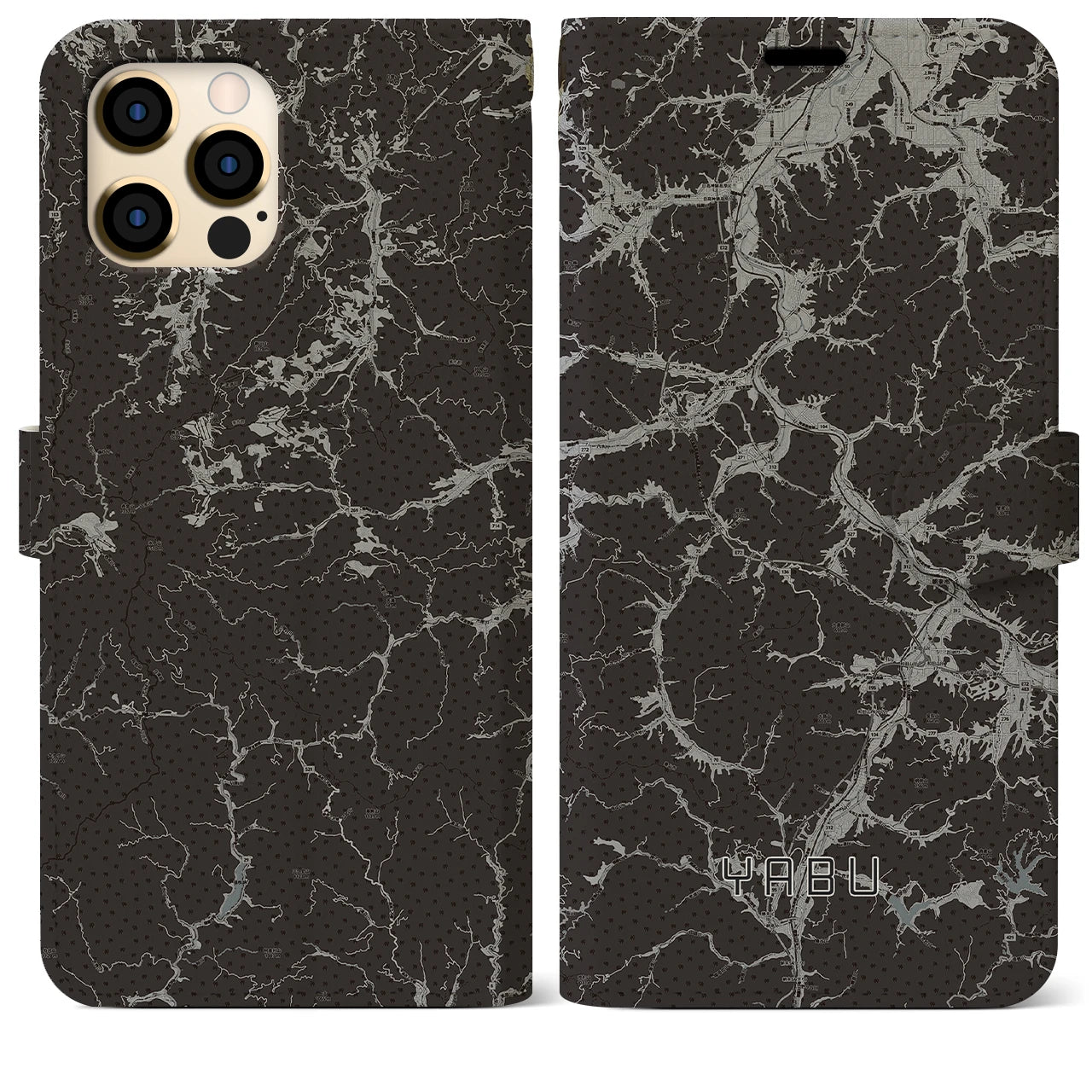 【養父(兵庫県)】地図柄iPhoneケース(手帳タイプ)