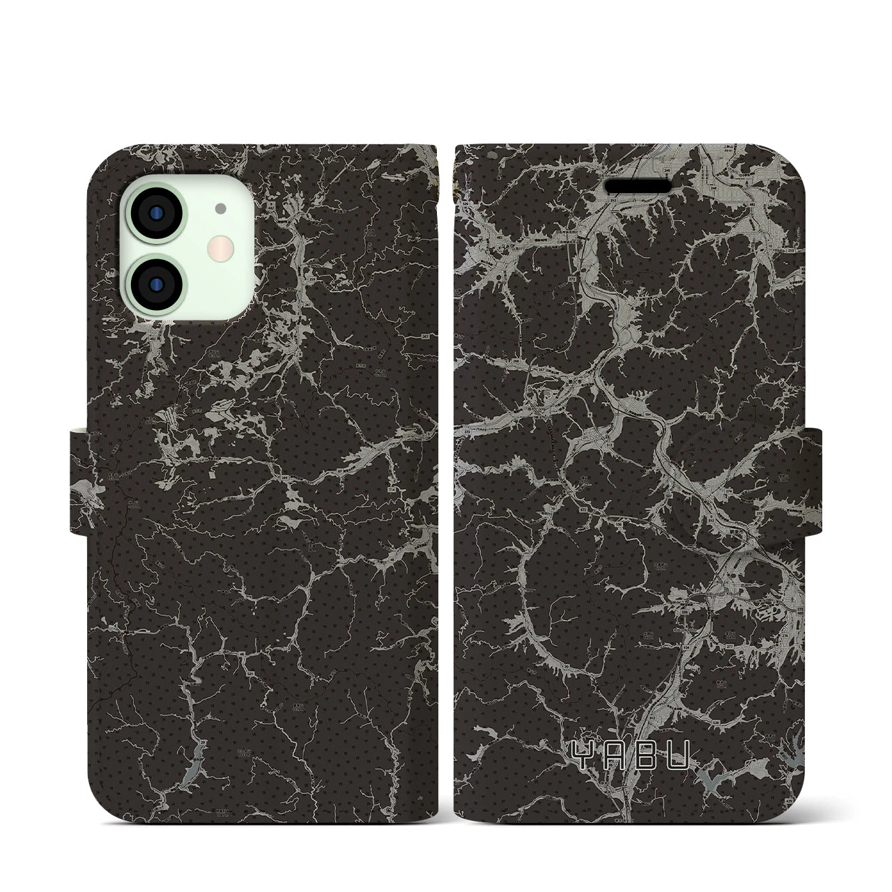 【養父(兵庫県)】地図柄iPhoneケース(手帳タイプ)