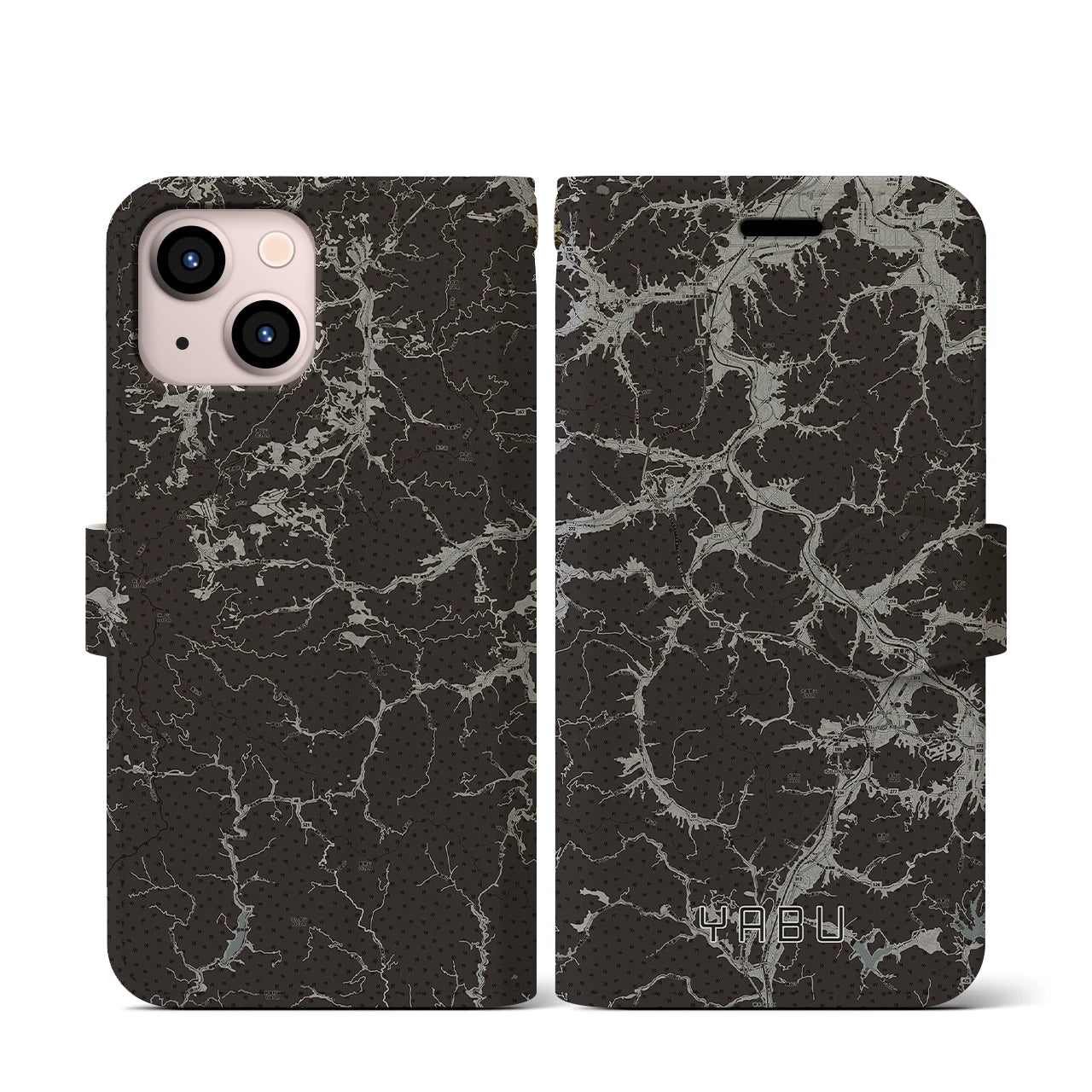 【養父(兵庫県)】地図柄iPhoneケース(手帳タイプ)