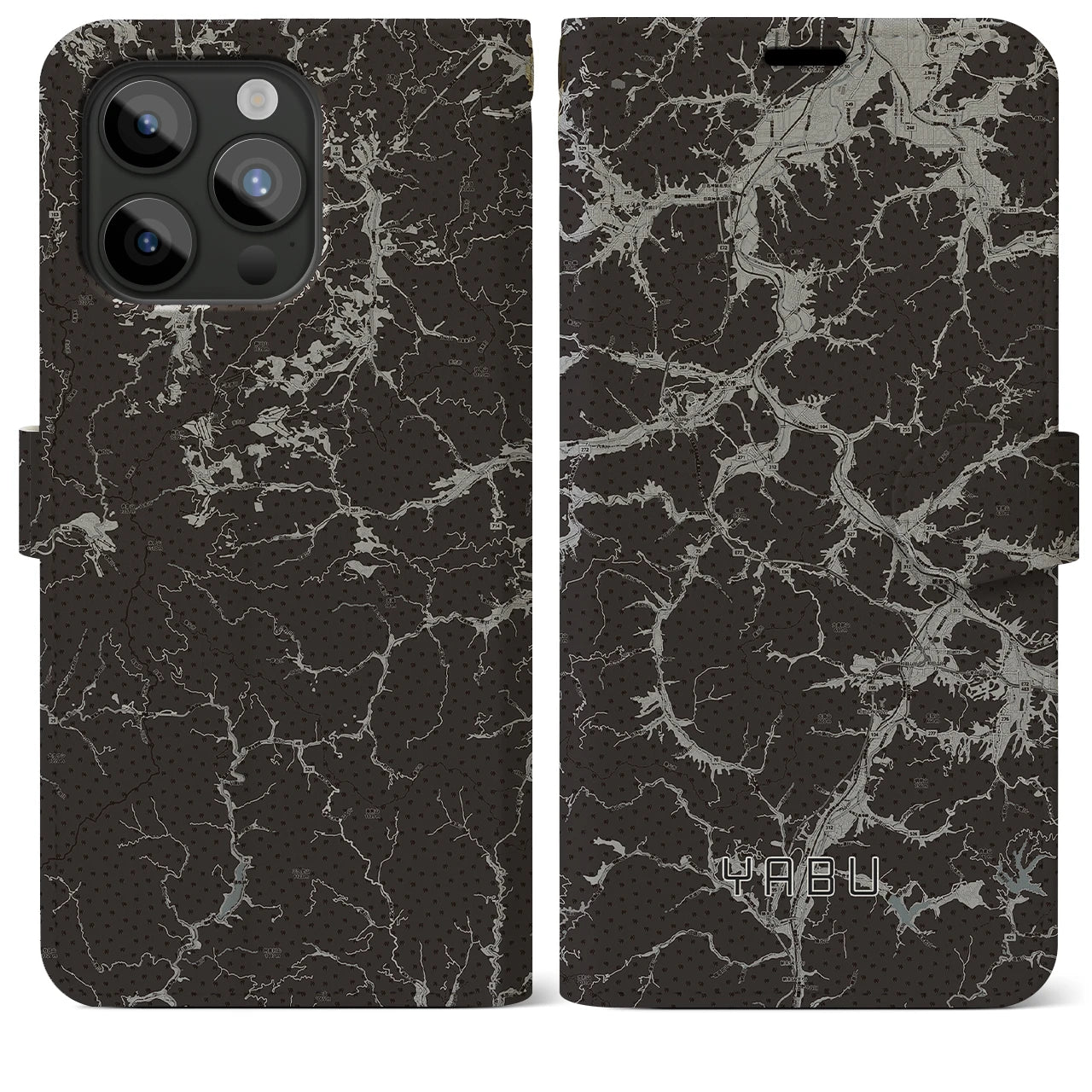 【養父(兵庫県)】地図柄iPhoneケース(手帳タイプ)