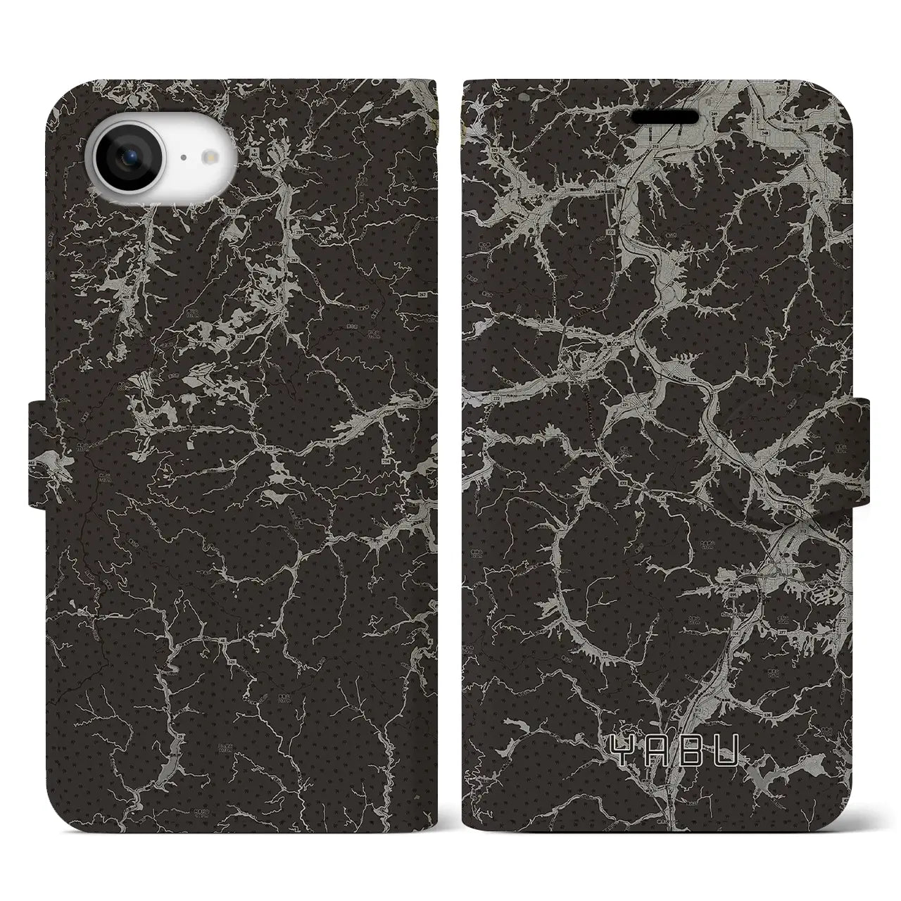 【養父(兵庫県)】地図柄iPhoneケース(手帳タイプ)