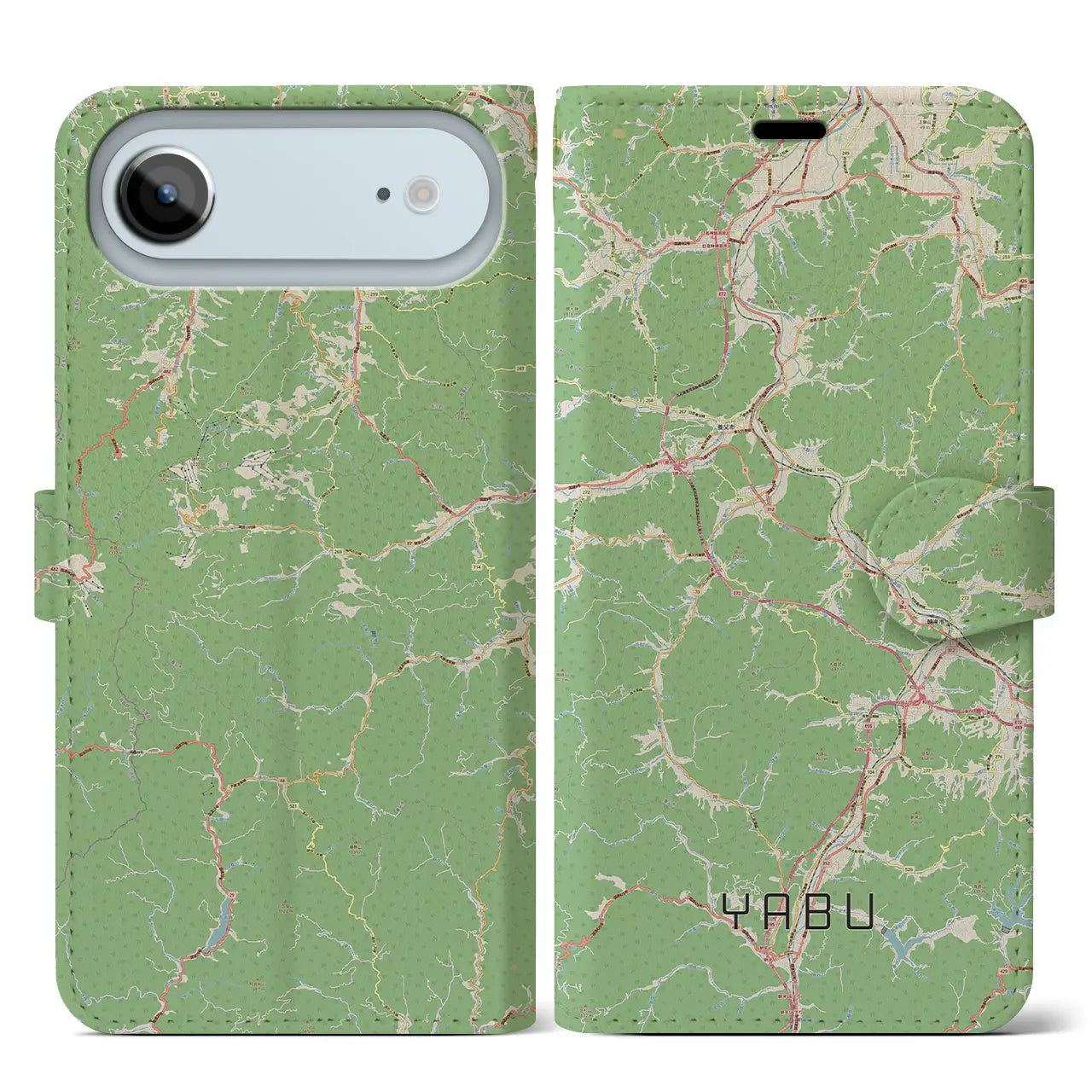 【養父(兵庫県)】地図柄iPhoneケース(手帳タイプ)