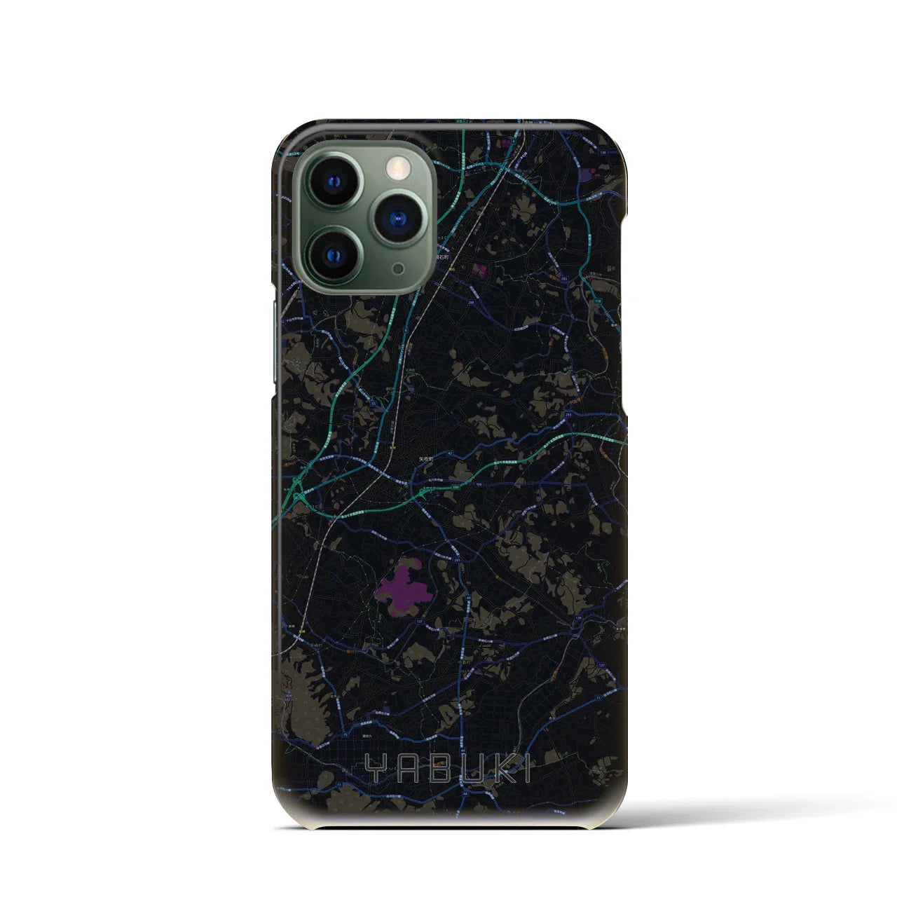 【矢吹(福島県)】地図柄iPhoneケース(バックカバータイプ)
