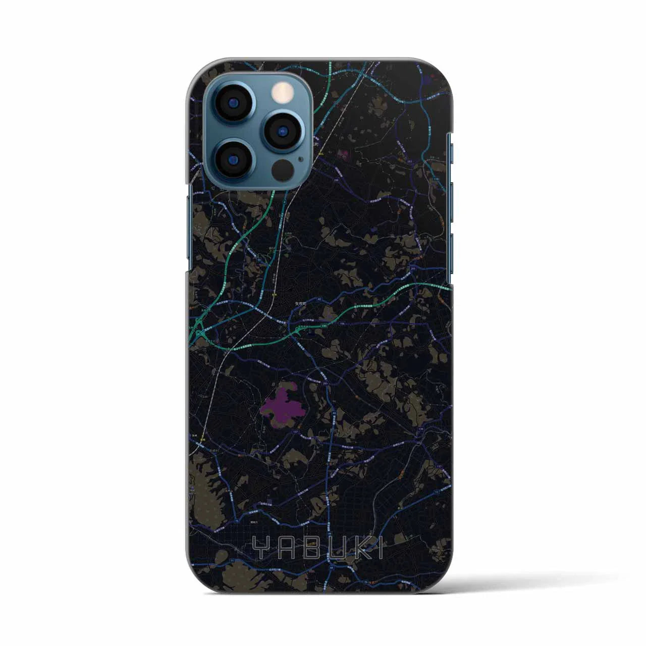 【矢吹(福島県)】地図柄iPhoneケース(バックカバータイプ)
