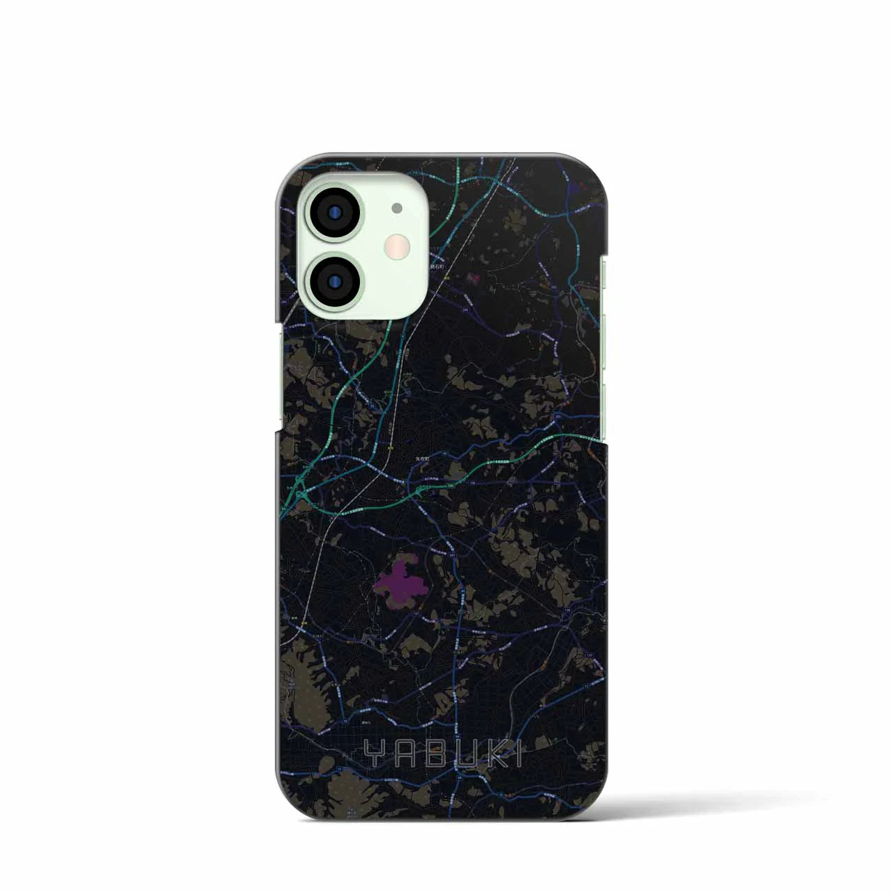 【矢吹(福島県)】地図柄iPhoneケース(バックカバータイプ)