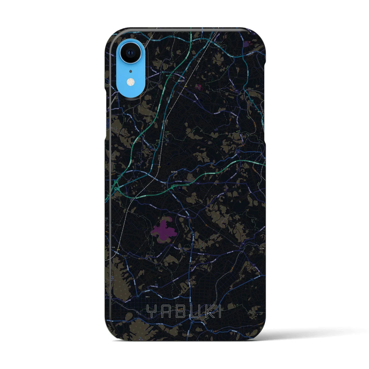 【矢吹(福島県)】地図柄iPhoneケース(バックカバータイプ)