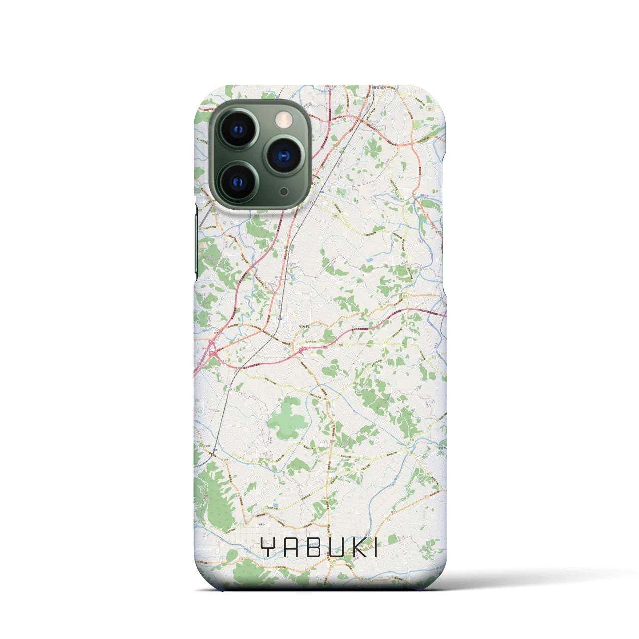 【矢吹(福島県)】地図柄iPhoneケース(バックカバータイプ)
