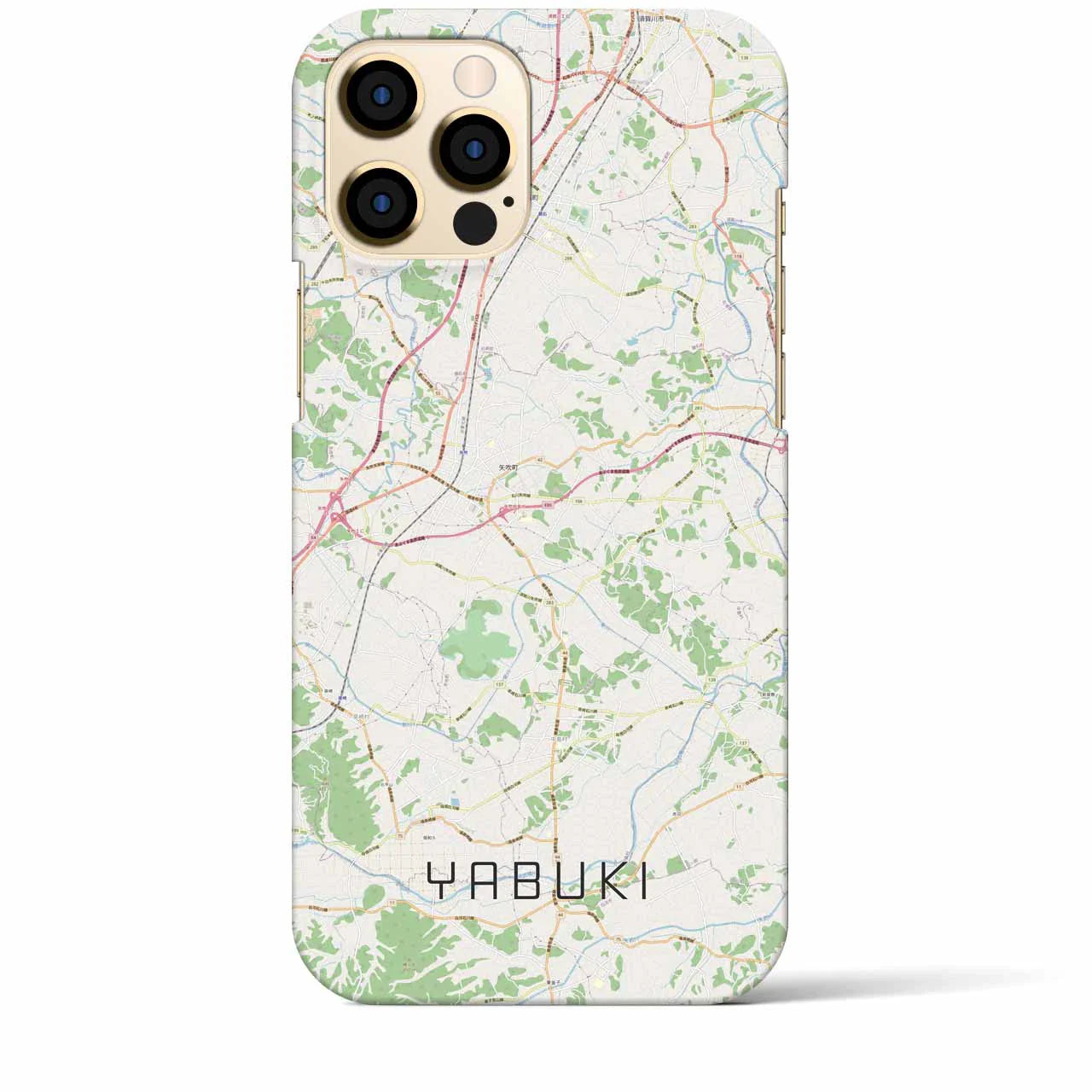 【矢吹(福島県)】地図柄iPhoneケース(バックカバータイプ)