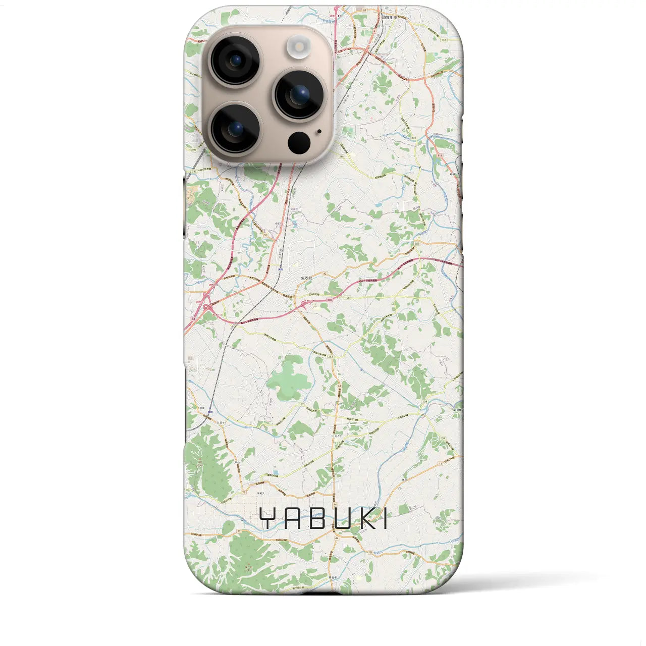 【矢吹(福島県)】地図柄iPhoneケース(バックカバータイプ)