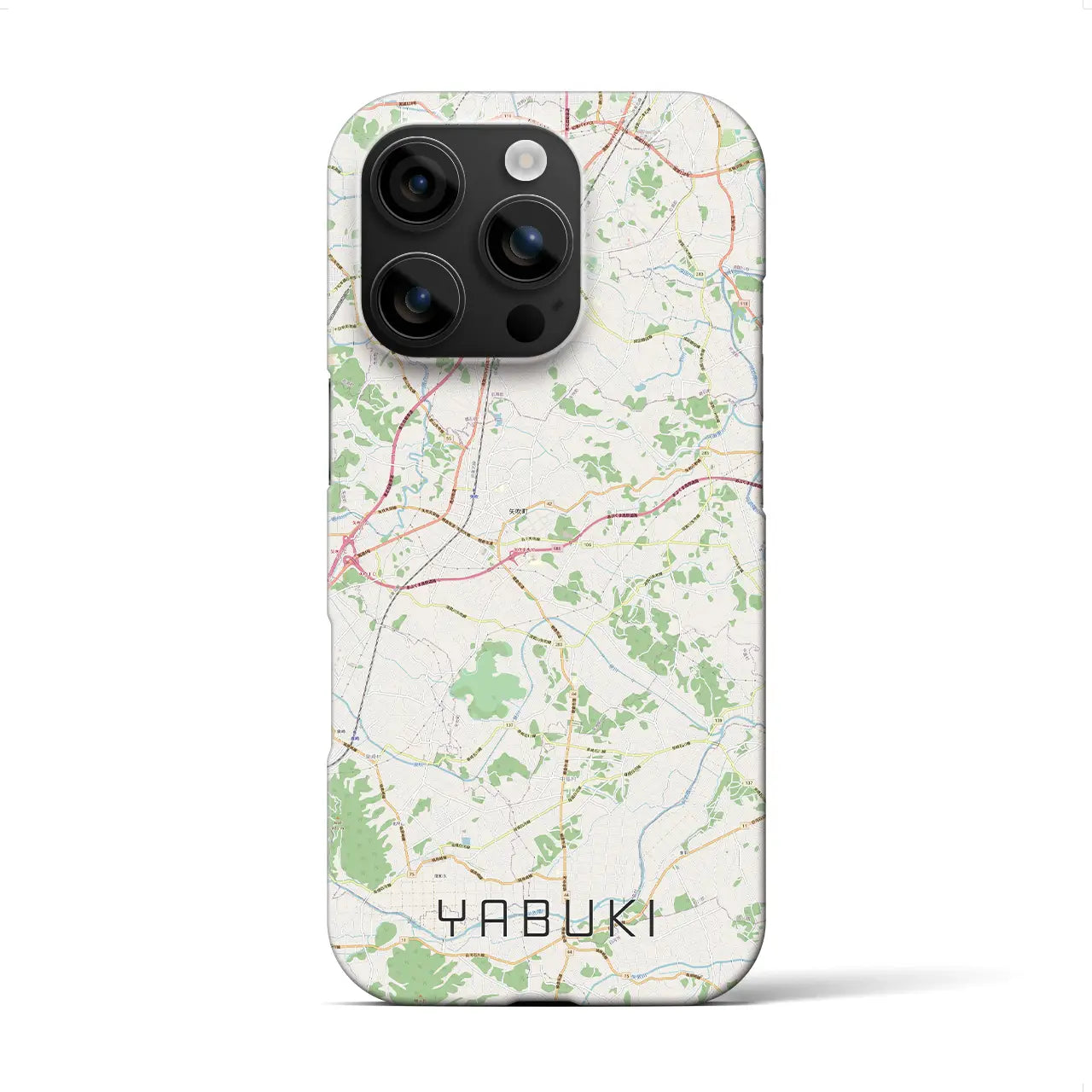 【矢吹(福島県)】地図柄iPhoneケース(バックカバータイプ)